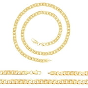 BEBERLINI Cuban Link Chain 14K Gold Filled Necklace 24" Lobster Claw Clasp Jewelry Gift for Men 6 mm