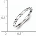 thumbnail image 2 of Sterling Silver Stackable Twist Ring (Size 8) Made In India qr506-8, 2 of 2