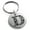 Silver, variant on Stainless Steel Letter D Initial Dotted Monogram Engraved Small Medallion Circle Charm Keychain Keyring