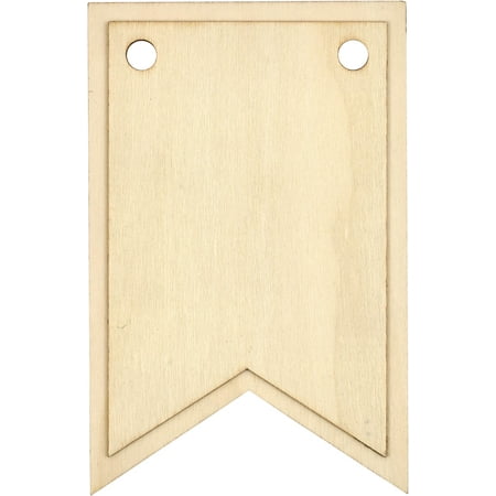 Hello Hobby 7" Wood Layered Shape, Pennant