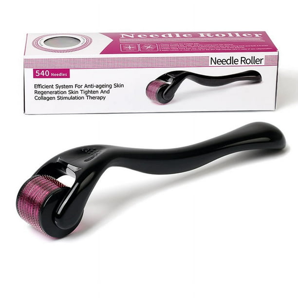 Rodillo de microagujas para rostro, rodillo para barba, rodillo de microagujas para mujeres y hombres, rodillo de microagujas para rostro, cuero cabelludo, Derma 0,20 mm