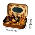 thumbnail image 7 of Mini Christmas Nativity Set in Tin Box with Holy Family Figurines Religious Christmas Decor Gift for Family Portable Pocket Nativity Scene for Travel Home Office Desk Tabletop Mantel, 7 of 7
