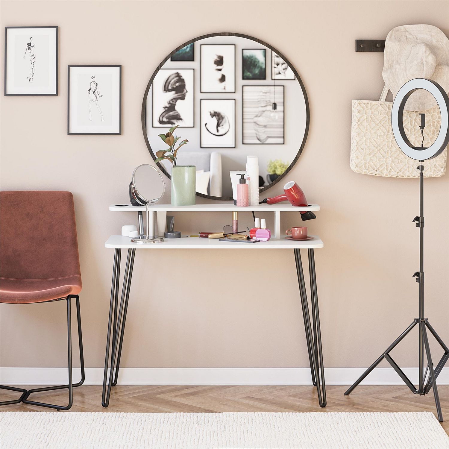 Novogratz Kimberly At Home Vanity, White