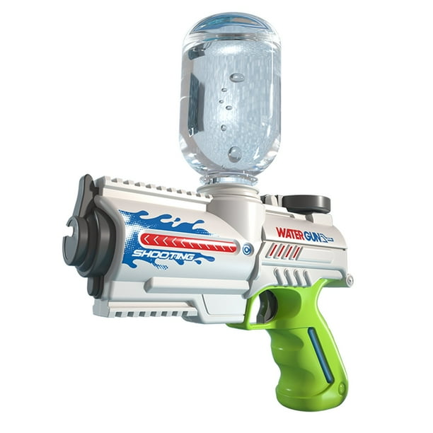Pistolas de agua de hasta 9,7 m de alcance. Las pistolas de agua más potentes para adultos y niños. Ideales para piscinas, playas y exteriores. Con botella de 200 cc.