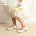 thumbnail image 3 of DREAM PAIRS Girls Dress Shoes Low Heels for Little Big Girl Mary Jane Shoes with Pearl Rhinestones Flower Girl Pumps Princess Wedding Party, 3 of 6