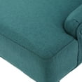 thumbnail image 5 of GDF Studio Maggie Contemporary Tufted Dining Chairs, Set of 4, Dark Teal Fabric and Espresso, 5 of 9