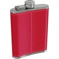 thumbnail image 4 of Flask for Liquor and Funnel - 8 Oz Leak Proof 18/8 Stainless Steel Pocket Hip Flask with Red Leather Cover for Discrete Shot Drinking of Alcohol, Whiskey, Rum and Vodka | Gift for Women, 4 of 5