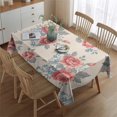 thumbnail image 2 of Pioneer Flower Floral Print Pattern Rectangle Tablecloth 60"x84",Waterproof Polyester Rectangle Table Cloth, Wipeable Spillproof Polyester Tablecloth for Dining, Camping, Indoor and Outdoor, 2 of 5