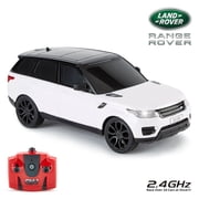 CMJ RC Cars: Range Rover - White - 1:24 Scale, Remote Control Radio SUV Vehicle, 2.4 Ghz, LED Headlights, Indoor-Outdoor Racing Toy, Licensed Model