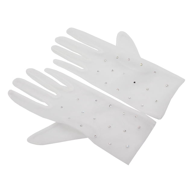 Guantes de vestir de novia blancos a la moda, hasta la muñeca, multifunción, de completo, cortos, duraderos, para bodas, mujeres, , fiestas,