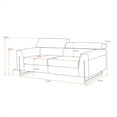 thumbnail image 7 of Pasargad Home Serena Modern Silver Loveseat with Stainless Steel Legs with Adjustable Headrests, 7 of 7