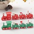 thumbnail image 3 of Christmas Cake Decoration Ornaments Plastic Christmas Train Festival Decorations Kids Gift Christmas Party cake table white train train hanging table train snowman christmas snowman christmas, 3 of 9
