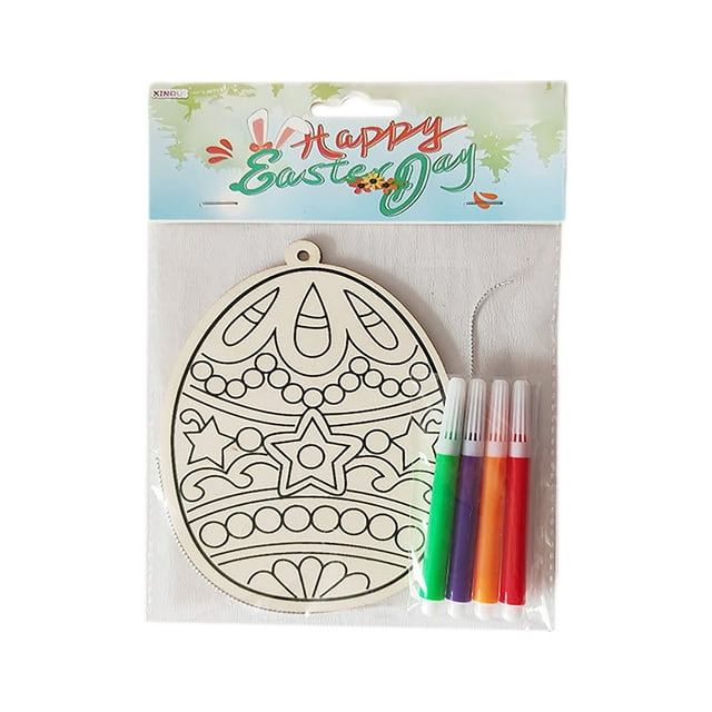 Arts & Crafts & DIY Toys Easter Wooden Drawing Board for Kids Painting Coloring Craft Decoration Easter Rabbit