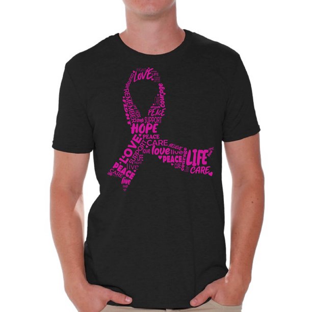 Awkward Styles Awkward Styles Cancer Awareness Mens Shirts Ribbon