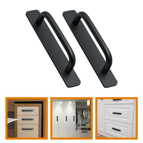 SEWCHICS Commercial Black Sliding Screen Door Handle Set, 2-Piece Replacement Hardware for Doors