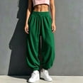 thumbnail image 7 of Women Drawstring Elastic Waist Fleece Lined Jogger Pants Soft Loose Cuffed Ankle Sweatpants with Side Pockets Solid Color Warm Casual Trousers for Fall, 7 of 7