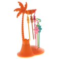 thumbnail image 4 of Paquete de 7 piezas de tenedores de plástico Yuyangstore Juegos de tenedores de frutas de plástico naranja, 4 of 8