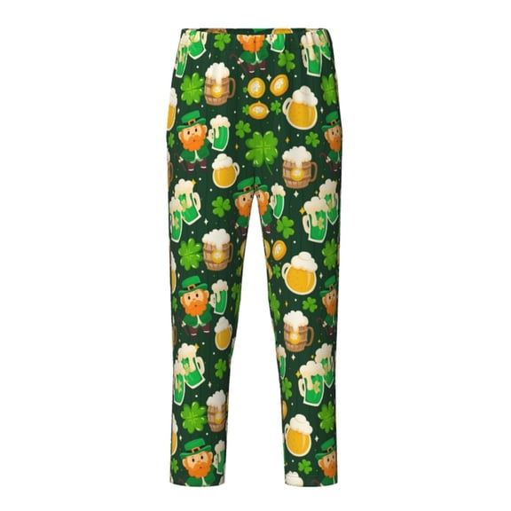 Xecao St Patrick's Day10 Print Teenagers' Pajama Pants Long Sleep Pants Soft Elastic Waist Pajama Bottoms Elastic waist with 2 Pockets 5-16 Years-XS(5-6)
