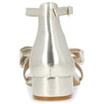 thumbnail image 3 of Wonder Nation Toddler, Little, and Big Girls Bow Heeled Sandals, 3 of 6