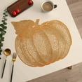 thumbnail image 5 of Fall Thanksgiving Placemats Autumn Pumpkin Place Mats, 16.5 x 16.5 Inch Pressed Vinyl Metallic Thanksgiving Table Decorations for Party Kitchen Dinning, 5 of 7