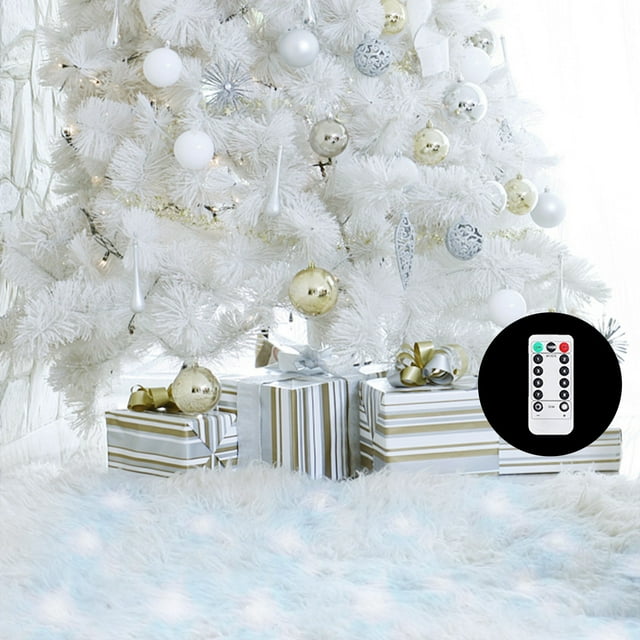 Hbdhejl Artificial Christmas Glow Snow Blanket Christmas Tree Decorations Tabletop Decorations Glow Snow Blanket With 8 Pattern Led Light Strings 71