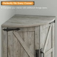 thumbnail image 6 of Vabches Farmhouse 64.8'' Tall Corner Cabinet with 4 Doors and 5 Storage Shelves for Kitchen, Living Room, Grey, 6 of 8