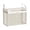White, variant on YAMB Clear PVC Storage Box, 14.96*12.6in Waterproof Foldable Household Storage Case with Zipper, Dustproof Moisture-proof Closure Organizer Bin with Handle for Clothes Doll Office Sundries