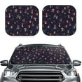 thumbnail image 2 of Kll Mushrooms3 Windshield Sun Shade 2-Piece Foldable Car Front Window Sunshade For Most Sedans Suv Truck - Auto Sun Blocker Visor Protector Blocks Max Uv Rays - Large, 2 of 7