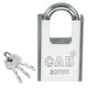 thumbnail image 1 of Candados de acero inoxidable Uxcell, candado de alta seguridad con llaves diferentes, candado con grillete reforzado, 1 of 7