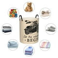 thumbnail image 6 of Balery Let The Adventure Begin Round Laundry Basket with Handles Waterproof Freestanding Laundry Hamper for Clothes Toys in the Dorm and Family-Medium, 6 of 8