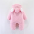 thumbnail image 4 of Baby Gender Neutral Going Home Outfit Baby Boy Baby Boys Girls Long Sleeve Patchwork Cute Bear Ears Hooded Romper Jumpsuit Outfit Clothes Coat Boy Short Jumpsuit, 4 of 4