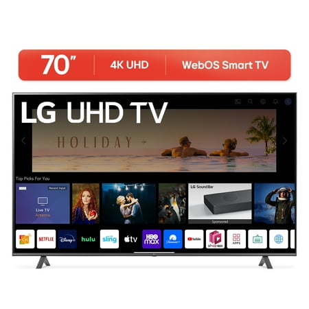 LG 70” 4K UHD Smart TV 2160p webOS, 70UQ7070ZUD