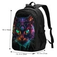 thumbnail image 2 of Japuie Futuristic Cat Warrior Print Laptop Backpack,Business Travel Durable Laptops Backpack with USB Charging Port,Water Resistant College Computer Bag for Women & Men, 2 of 5