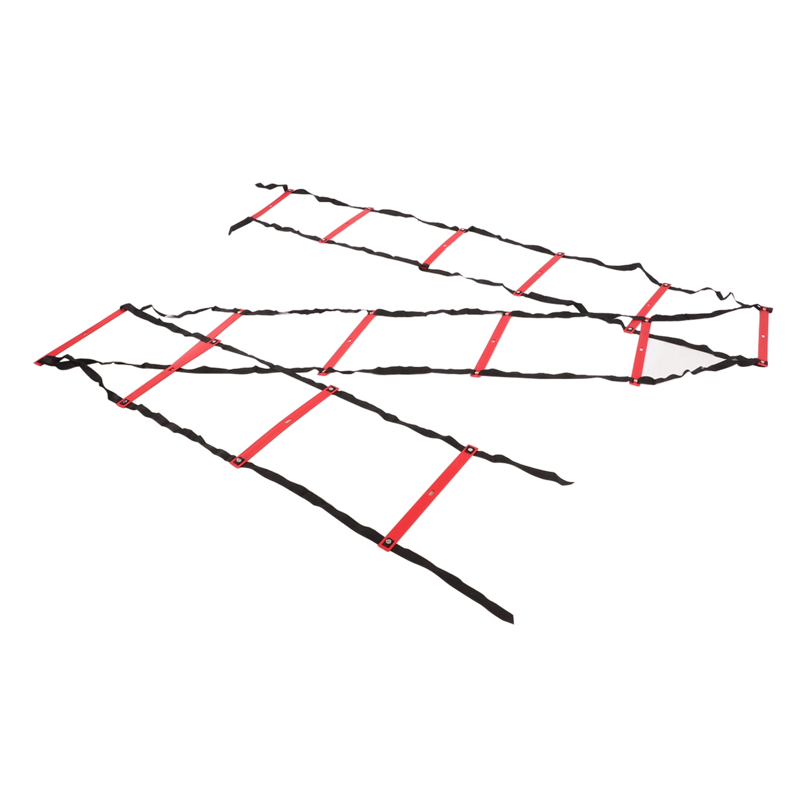 YAHHU 7M 14 Rung Agility Speed Ladder Stairs Red Fitness Soccer Football Speed Ladder Equipment for Outdoor and Indoor Athletic Training (18.5 inches / 47 cm)
