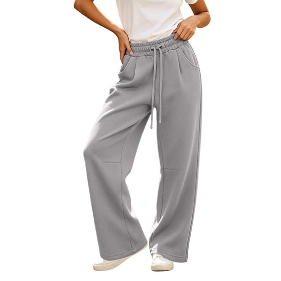 Guluxicc Yoga Pants for Women Loose Drawstring Elastic Waist Wide Leg Trousers for Everyday Lounge Wear Fall Winter