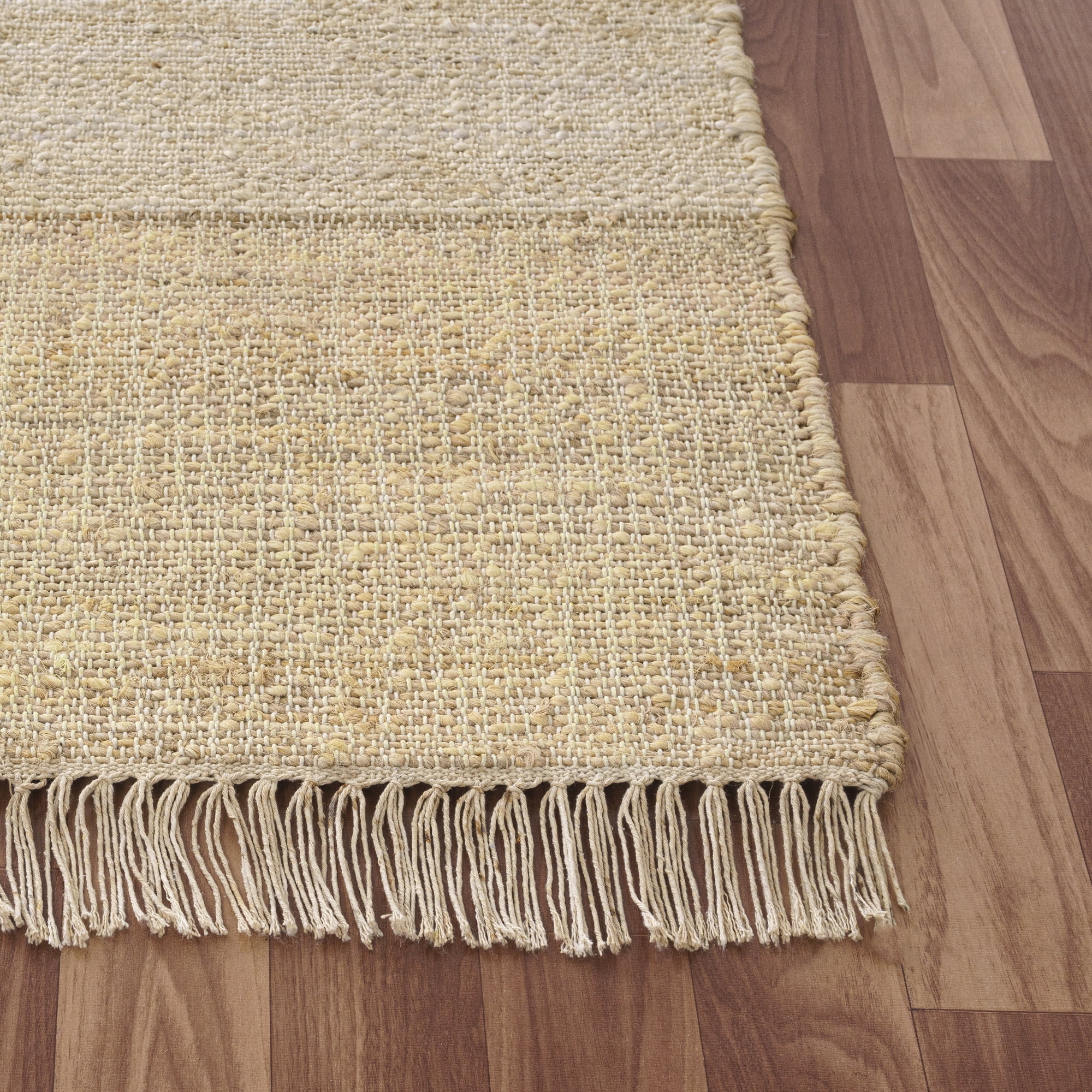 Ox Bay Chelsea Abstract Modern Hand-Woven Jute Indoor Area Rug, Natural/Ivory, 7'9" x 9'9"