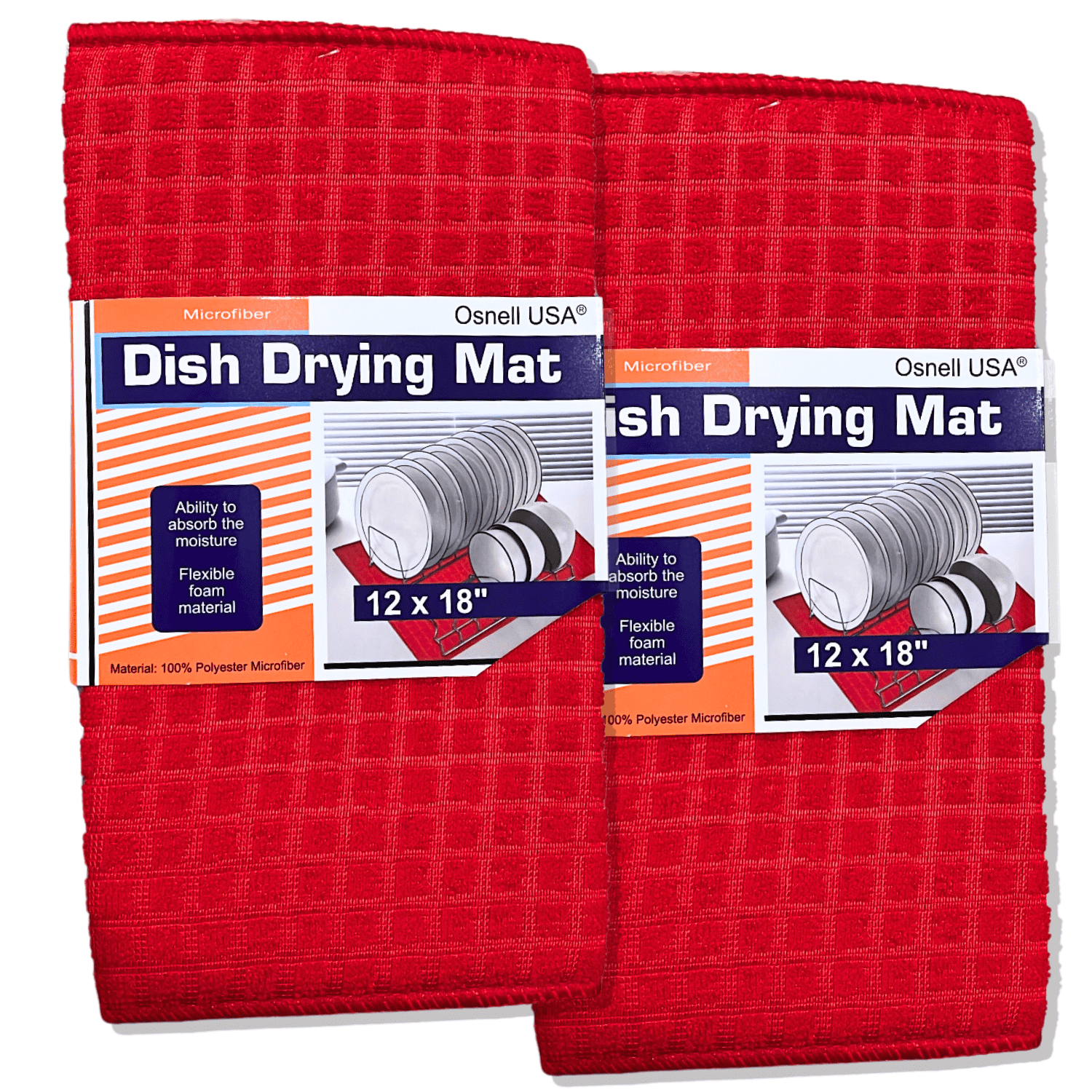 The Original Dish Drying Mat, Vintage Red Truck Print, 16 Inches x 18  Inches, Happy Holidays, Seasons Greetings, Absorbent Microfiber, Reverses  to