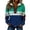 Multicolor, variant on Womens St Patricks Day Sweatshirts Long Sleeve Half Zipper Lapel Fleece Collar Color Block Printed Casual Pullover Tops (XL, Multicolor)