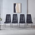 thumbnail image 3 of Dining Chairs Set of 4, Modern PU Leather with Metal Legs for Dining Room, Living Room, 3 of 6