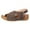 Brown, variant on Womens Beach Sandals Dressy Relaxed Fit Lightweight Extra Wide Width Low Wedge Heel Womens House Slippers Memory Foam Summer Beach Walking Espadrille Shoes Ankle Strap