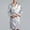 Silver, variant on Men's Big and Tall Bathrobe Cotton Print Turndown Collar Long Sleeve Pajama Set