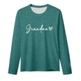 thumbnail image 4 of IWRICH Grandma Shirt Heart Shirts Grandmother Long Sleeve T Shirts Casual Graphic Tees Tops Green L, 4 of 4