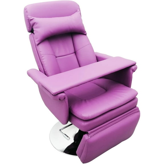360 Degree Purple Hydraulic Folded Office Chair Adjustable Health Salon Spa Beauty Max Load 440LB