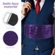 thumbnail image 3 of OUNONA 1Jgo Cummerbund Y Pajarita Satinada Morada Con Pañuelo Para Eventos Formales, 3 of 6