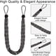 thumbnail image 4 of Juego de 2 alzapaños de cortina tejidos a mano para accesorios de cortinas de ventana (2 piezas) - Negro, 4 of 5