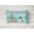 thumbnail image 2 of Carolines Treasures BB8484PW1216 Papillon Christmas Canvas Fabric Decorative Pillow, 12H x16W, multicolor, 2 of 3