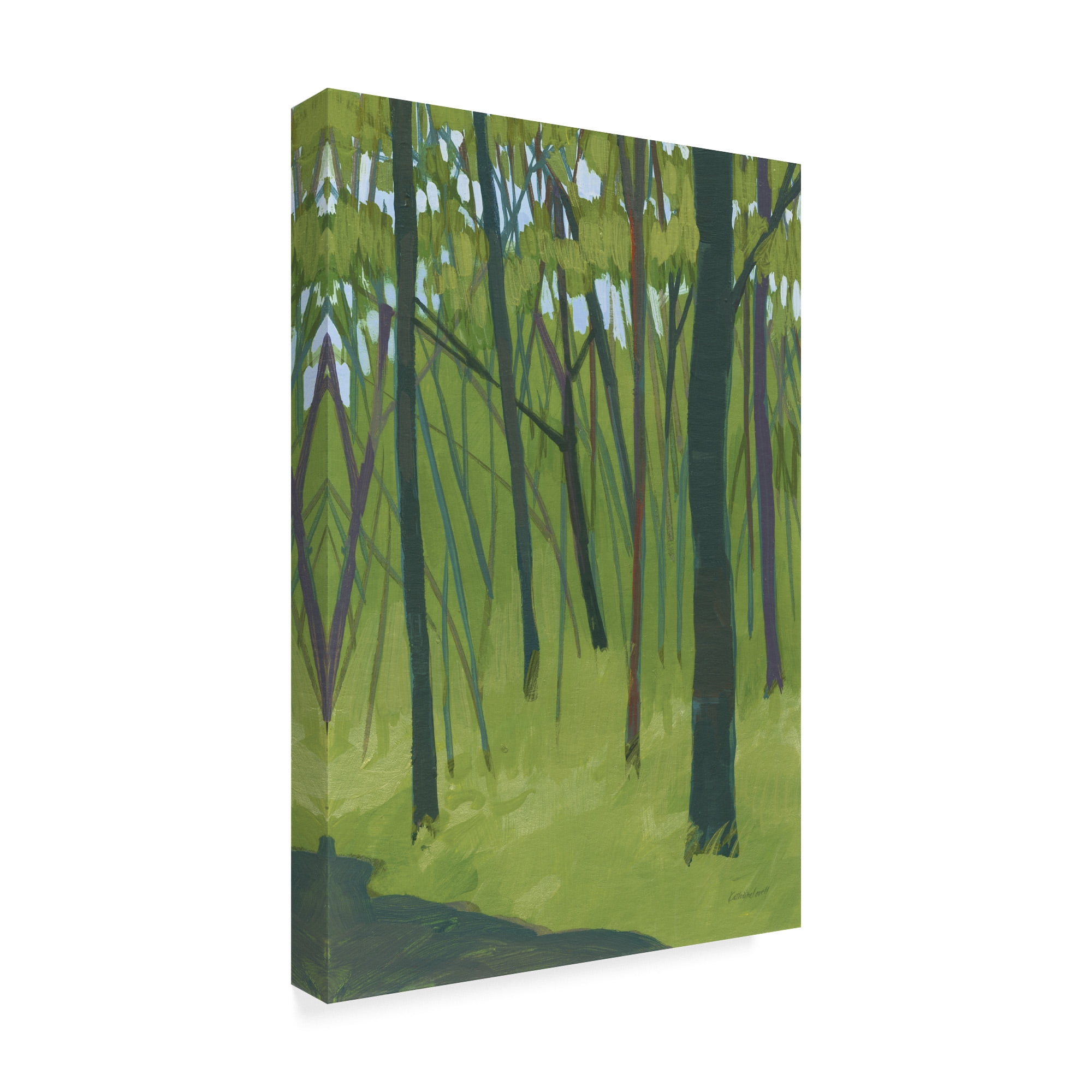 Trademark Fine Art 'Spring Woods Dark Green' Canvas Art by Kathrine Lovell