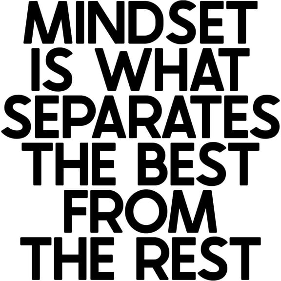 QTH Mindset Is What Separates The Best From The Rest | Motivational Large Gym Wall Decal Quote for Home Gym Yoga Exercise Fitness Workout Fitness Motivational Wall Art Decor Vinyl