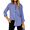 Blue, variant on Fantaslook Striped Button Down Shirts for Women Classic Long Sleeve Collared Office Work Blouses Tops