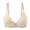 Beige, variant on Womens Front Closure Yoga Bra with Lace Trim Seamless Comfort for Movement Sleep and Daily Wear Adjustable Support